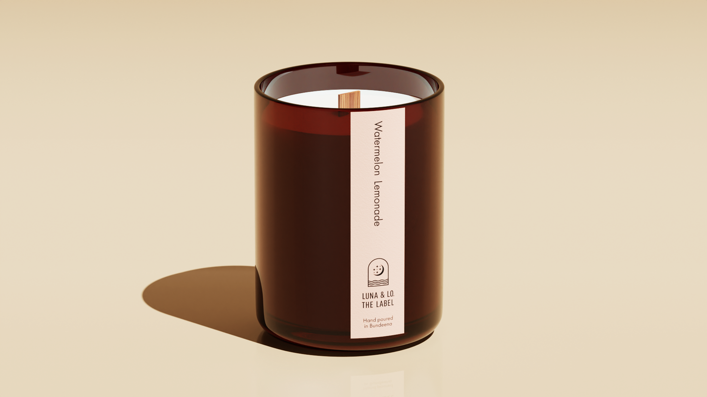 Candle Luna and Lo. The Label
