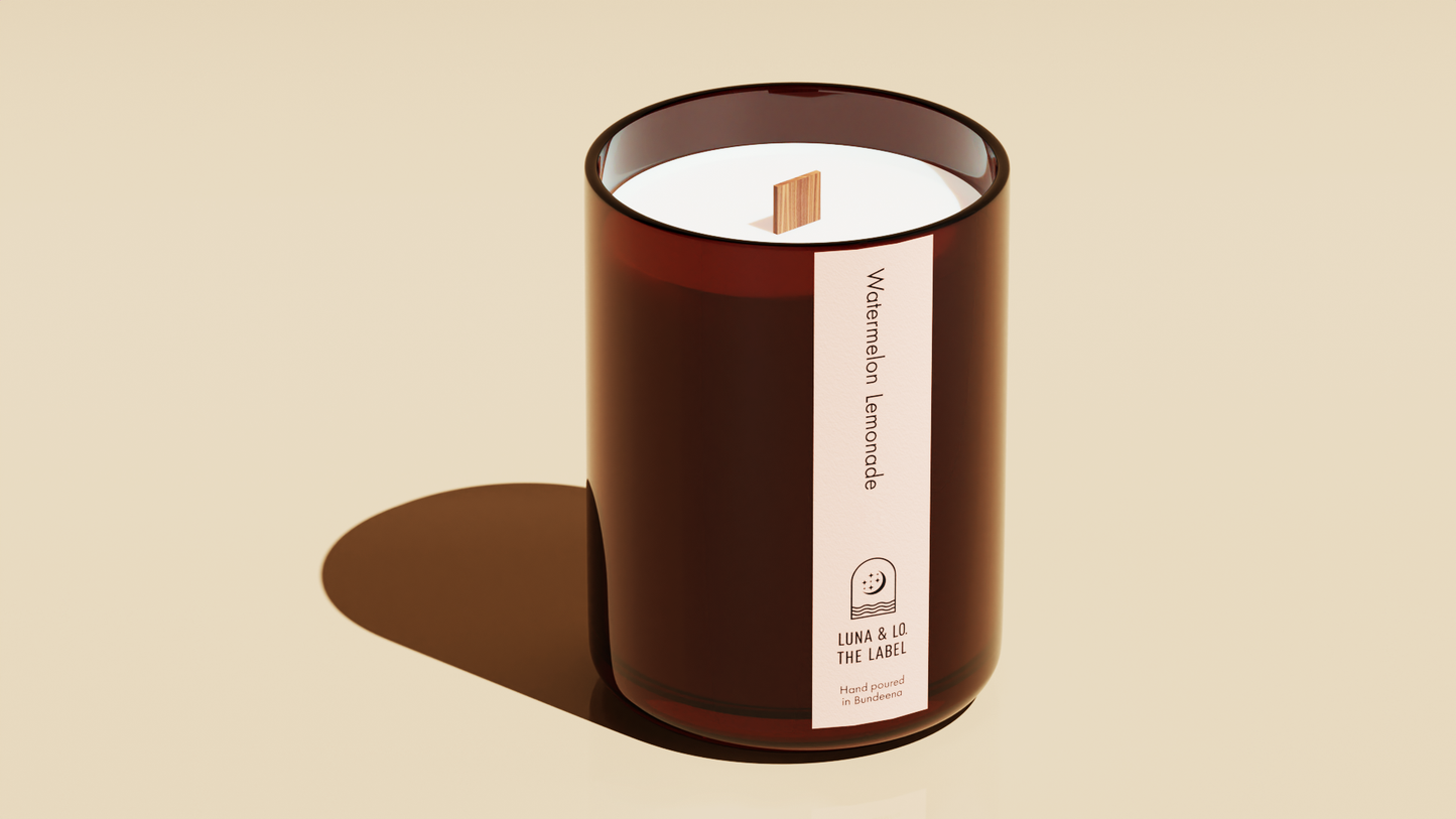 Candle Luna and Lo. The Label