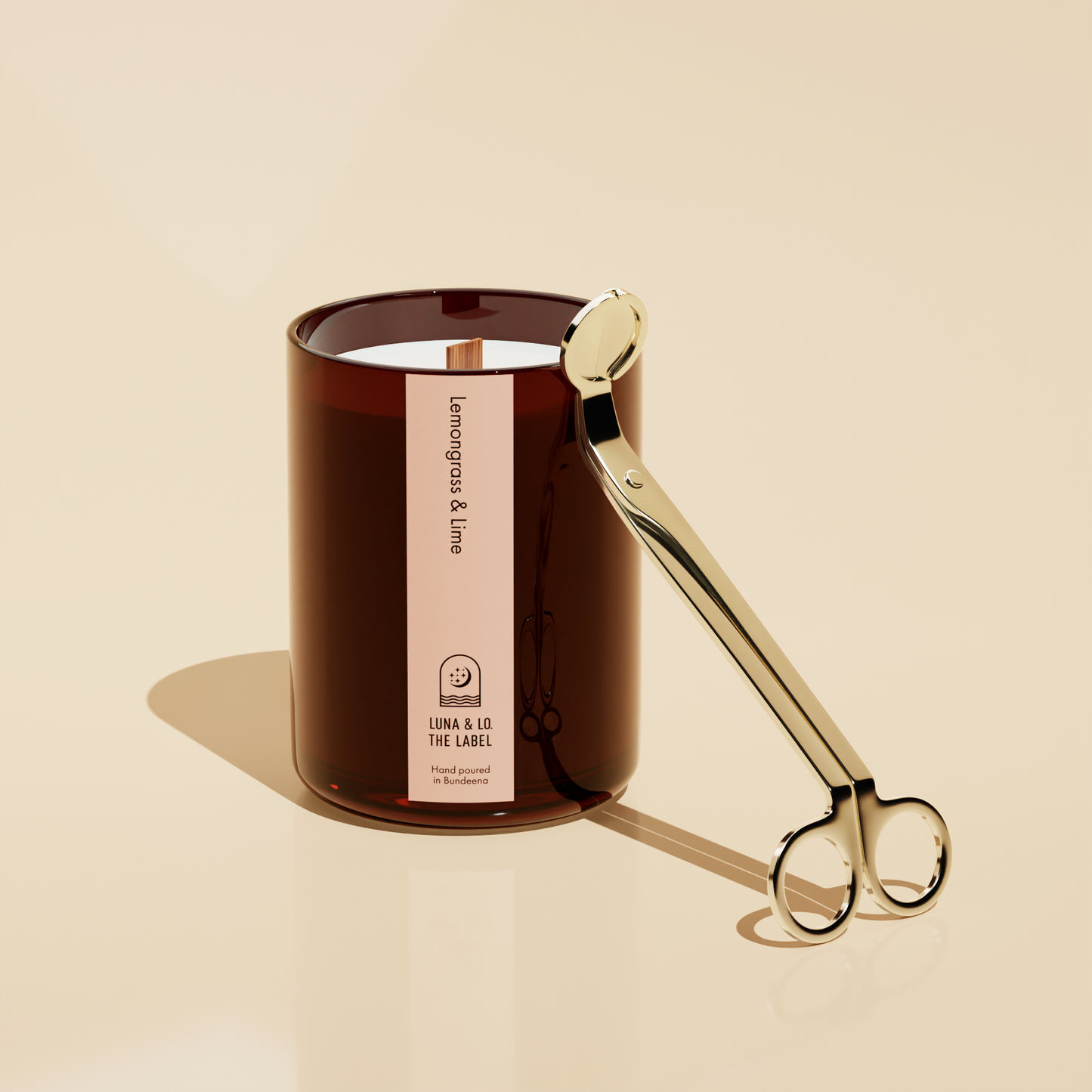 Candle, Wick Trimmer, & Electric Lighter Gift Set - Luna and Lo. The Label