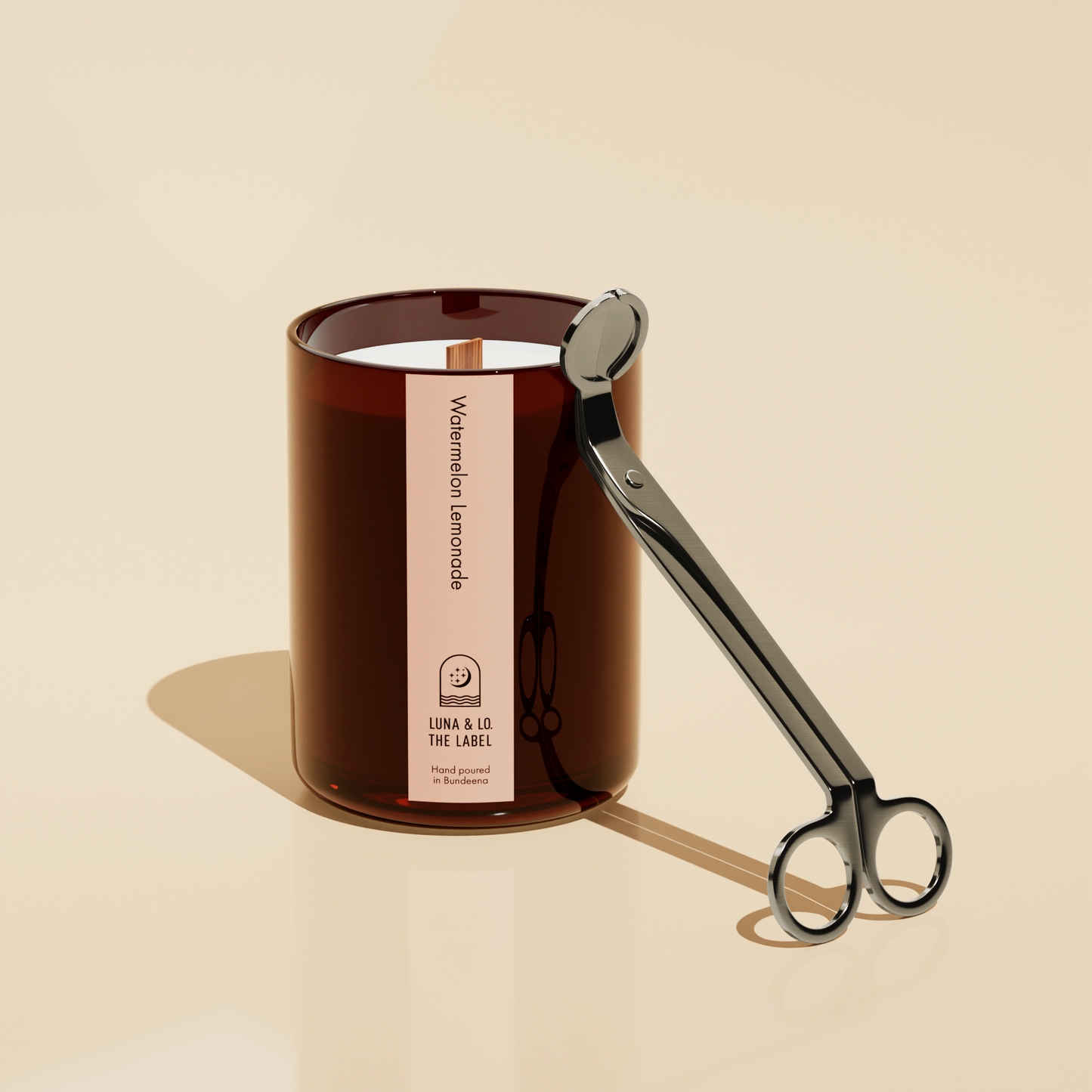 Candle, Wick Trimmer, & Electric Lighter Gift Set - Luna and Lo. The Label